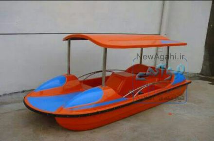 قایق پدالی فایبر گلاس طرح ماشین سایبان دار