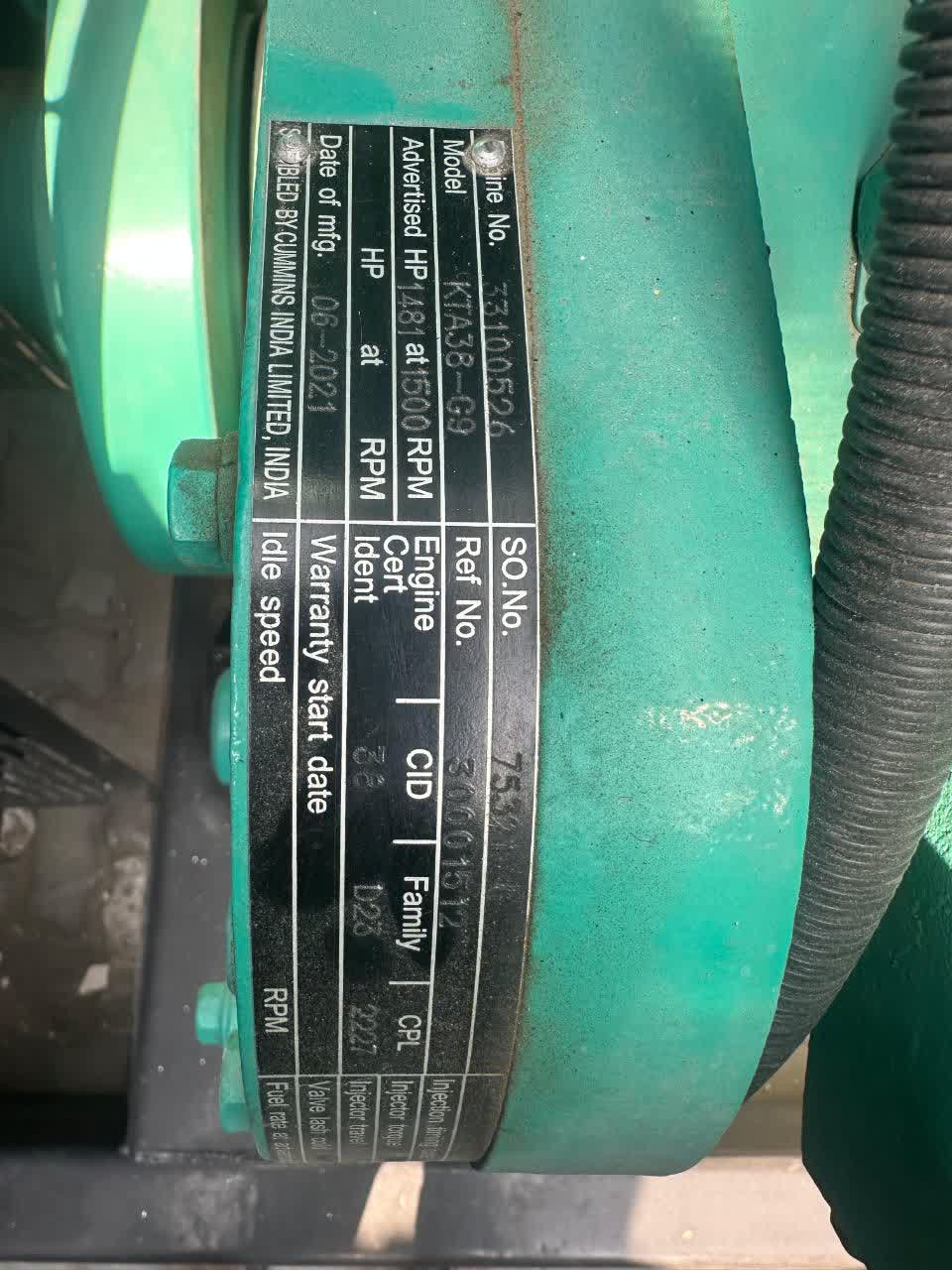 دیزل ژنراتور کامینز 1250 کاوا مدل 2021 صفر ساخت هند