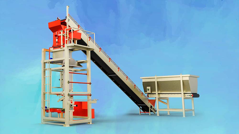 دستگاه بسته بندی ذرت علوفه ای 30 کیلوگرمی - شرکت گلمهر صنعت ولیعصر